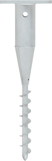 vidaXL Стойка за чадър от Метал Silver 16x16x52см