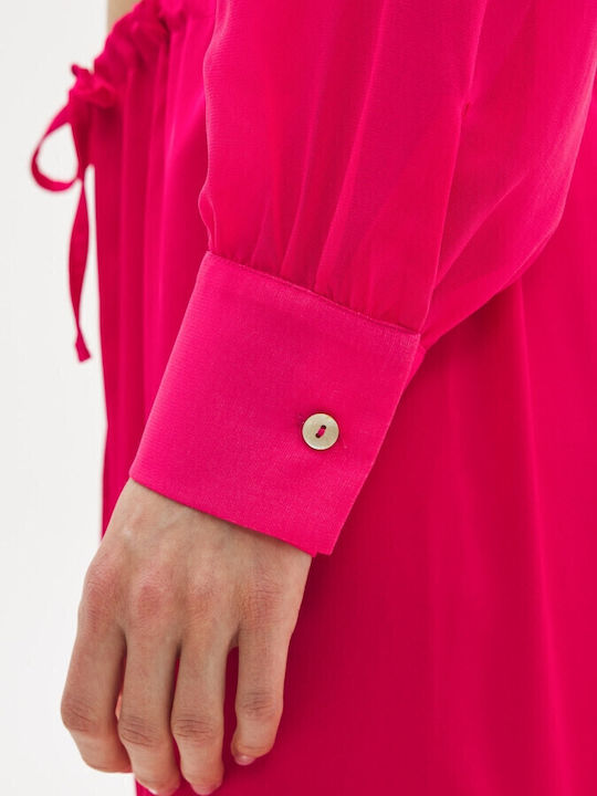 Andrea Γυναικεία Μπλούζα με Κουκούλα Fuchsia