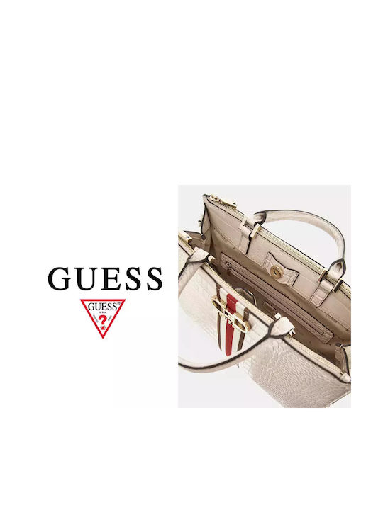 Guess Γυναικεία Τσάντα Tote Χειρός Μπεζ