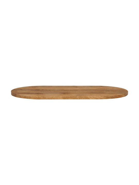 vidaXL Oval Tischoberfläche aus Massivholz Brown 90x40x3.8cm 370153 1Stück