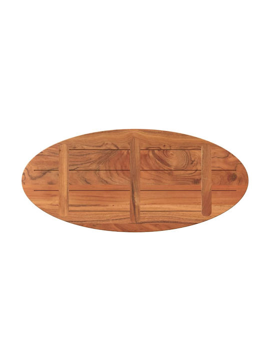 vidaXL Oval Table Surface made of Solid Wood Acacia 110x40x3.8cm 370811 1pcs