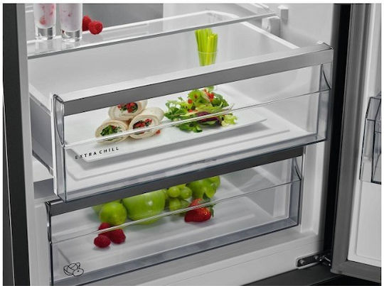AEG Fridge-Freezer 367lt NoFrost H201xW59.5xD65cm Inox RCB636E8MX