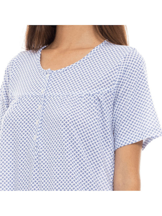 Pink Label Summer Women's Nightdress Blue