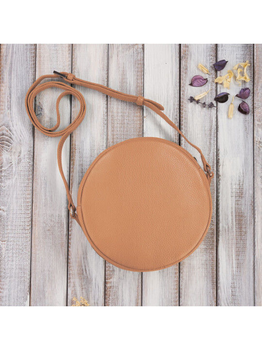 Leder Damentasche Schultertasche Orange