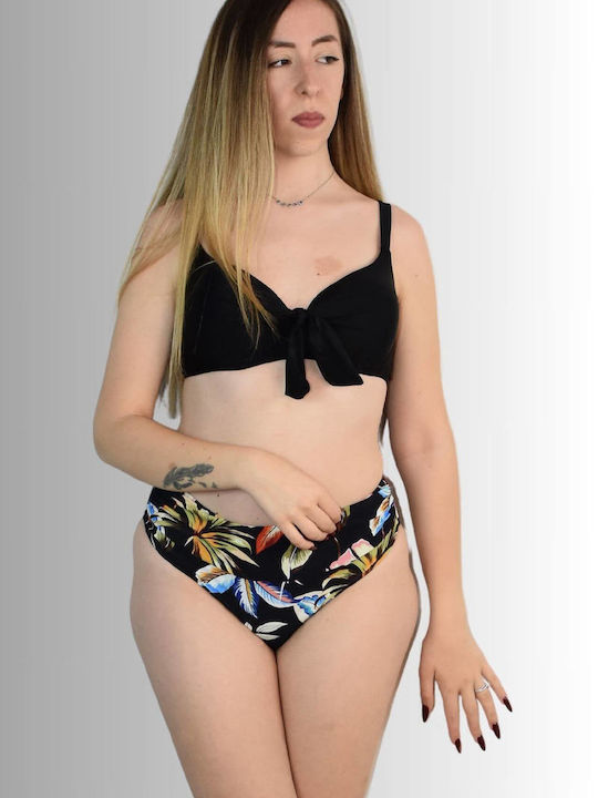 Set Bikini mit Leichte Verstärkung Schwarz