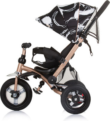 Kids Tricycle with Storage Basket, Push Handle & Sunshade for 1.5+ Years Black