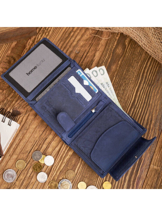Дамско Портмоне Класически с RFID Тъмносин