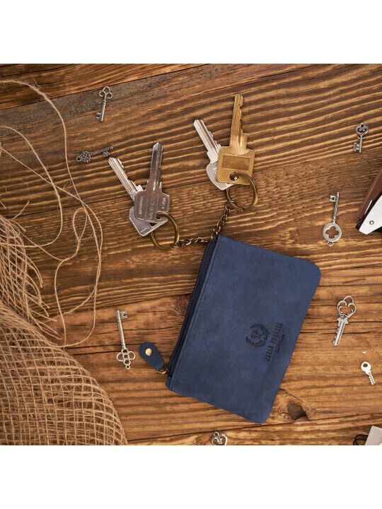 Leather Women's Wallet Classic Navy Blue