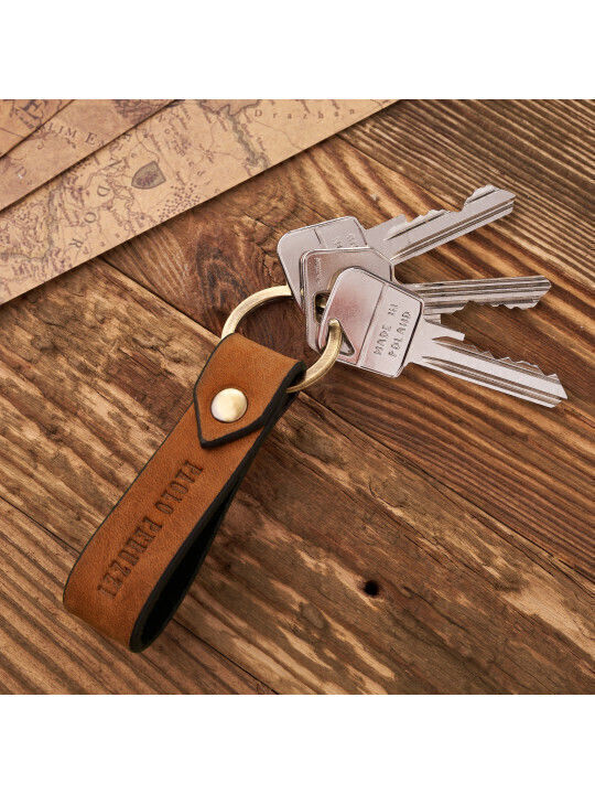 Δερμάτινο Γυναικείο Πορτοφόλι με RFID Vintage Keychain Πορτοκαλί