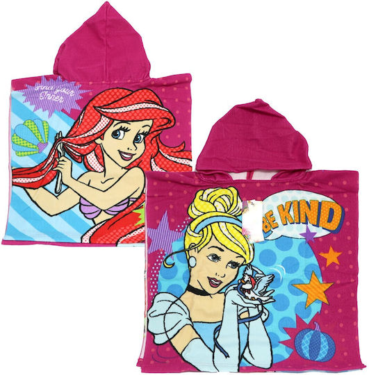 Disney Princess Kids Beach Poncho Disney Princess Fuchsia