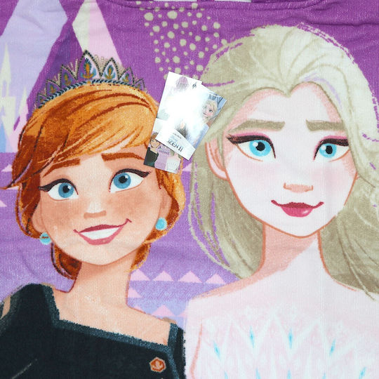 Disney Frozen Arendelle Kinder Strandponcho Lila 110 x 55cm