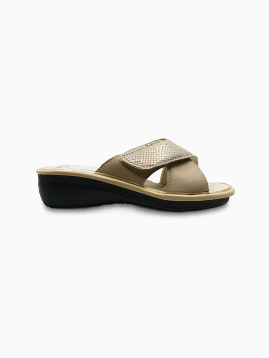 Sanaflex Women's Flat Sandals Anatomic in Beige Color