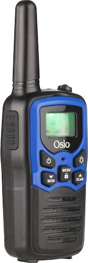 Osio Opm-1010 Wireless Transceiver PMR 0.5W with Monochrome Screen Set of 2pcs In Blue Color