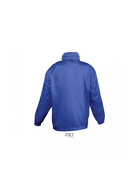 Sol's Kids Casual Jacket Windproof with Hood Blue