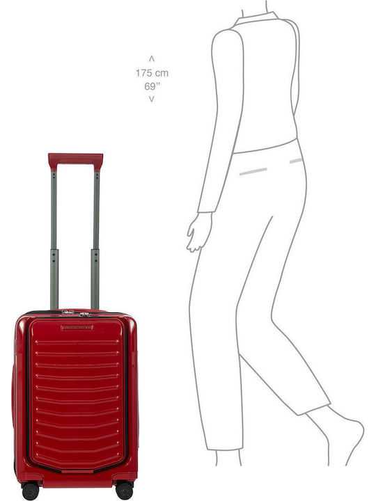Porsche Design Roadster Cabin Travel Suitcase Carmine Red with 4 Wheels Height 55cm ORI05501.019