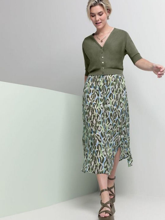 Printed Skirt Green Embroidery Bianca Green Embroidery