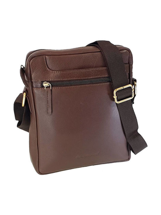 Diplomat Piele Geantă pentru bărbați De umăr / tip crossbody Maro Diplomat Piele Geantă pentru bărbați De umăr / tip crossbody Maro