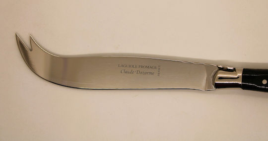 Laguiole Black Horne Μαχαίρι Τυριού από Ανοξείδωτο Ατσάλι