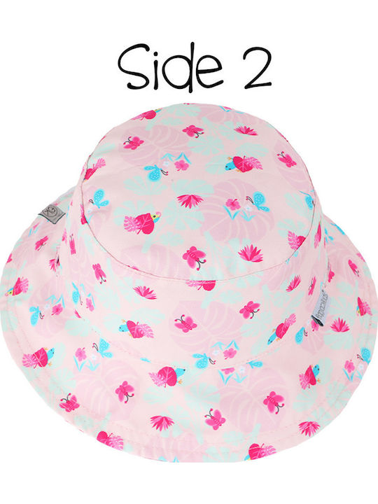 Flapjackkids Palarie Copii Bucket Tesatura Cu Protectie Solara Roz