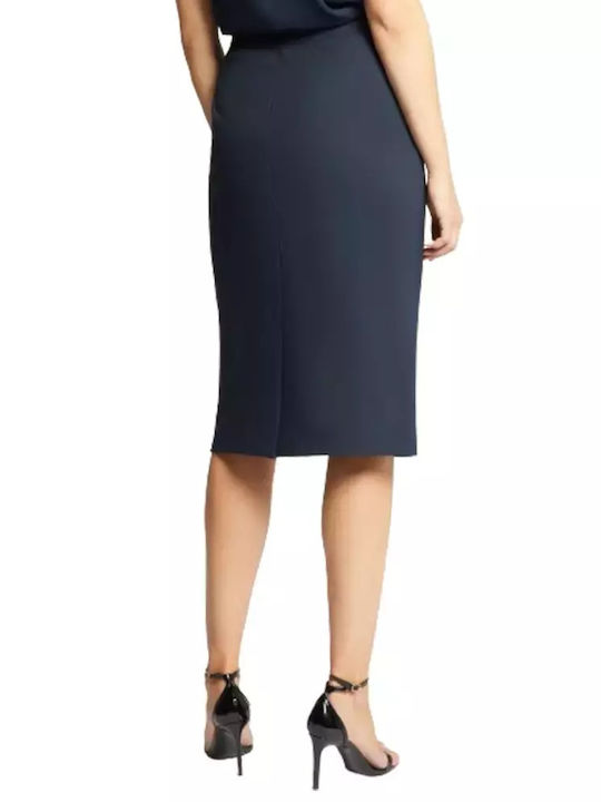 Elena Miro Pencil High Waist Skirt in Blue color