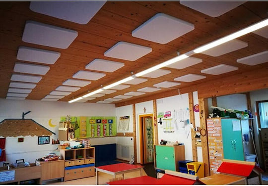 Audiodesigner Ecoplan Square Звукопоглъщащ Панел (4 Бройки) 100см x 100см x 40мм в Бял Цвят
