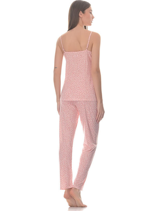Sorrisino Sommer Damen Robe mit Pyjama Pink