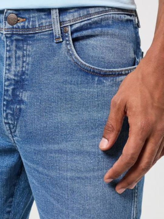Texas Men's Jeans Pants with Slim Straight Application Blue