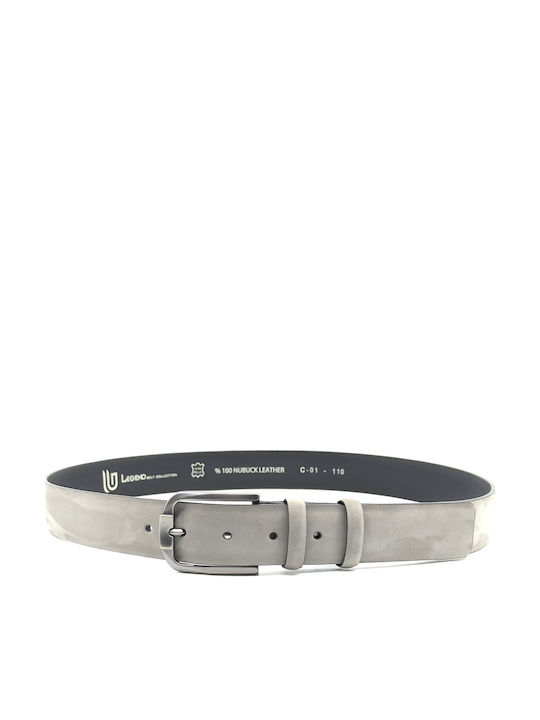 Men's Belt Leather Gray