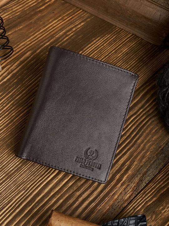 Leather Men's Wallet Classic with RFID Brown