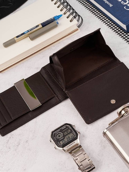Leder Herren Geldbörse Klassisch mit RFID Braun