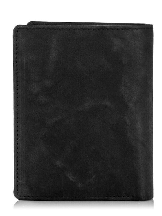 Leather Men's Wallet Classic with RFID Blue