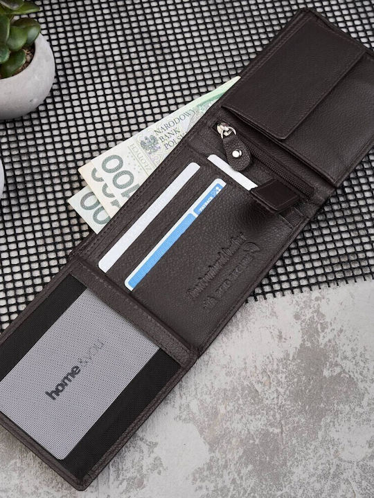 Δερμάτινο Ανδρικό Πορτοφόλι με RFID Καφέ
