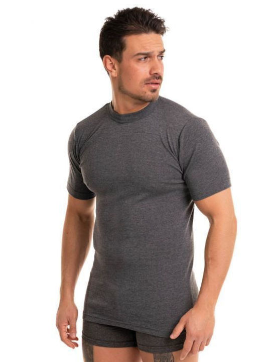 Giorgio Men's Undershirt Short-sleeved Charcoal