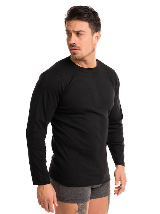 Giorgio Men's Undershirt Long-sleeved Black