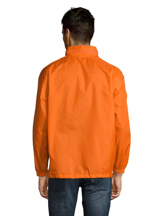 Sol's Men's Jacket Waterproof and Windproof Orange