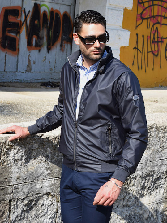 Cotton Green Men's Jacket Windproof Blue