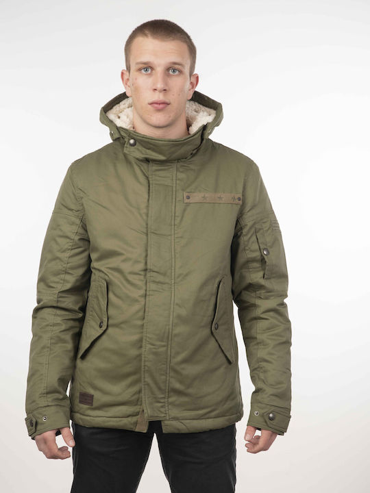 Vcode Herren Winter Jacke Parka Khaki