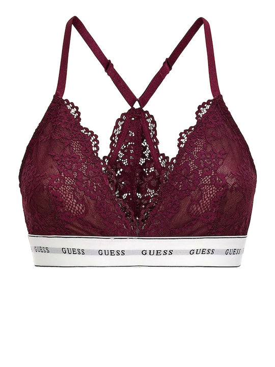 Guess Bralette Σουτιέν Dark Plum