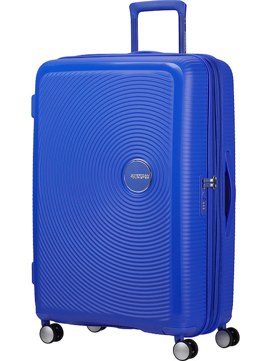 American Tourister Soundbox Spinner Exp Große Hartreisekoffer Cobalt Blau mit 4 Rädern Höhe 77cm