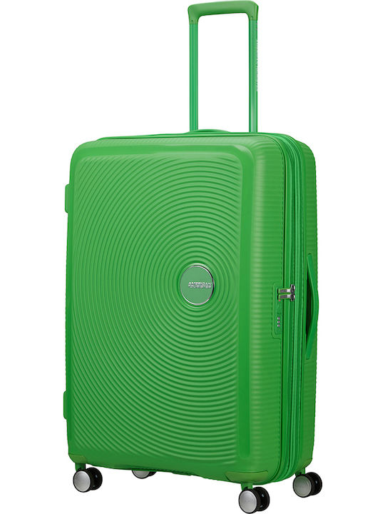 American Tourister Soundbox Spinner Exp Große Hart Reisekoffer Grasgrün mit 4 Rädern Höhe 77cm
