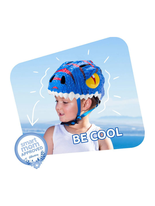 Crazy Safety Kids' Helmet for City Bike Blue with LED Light