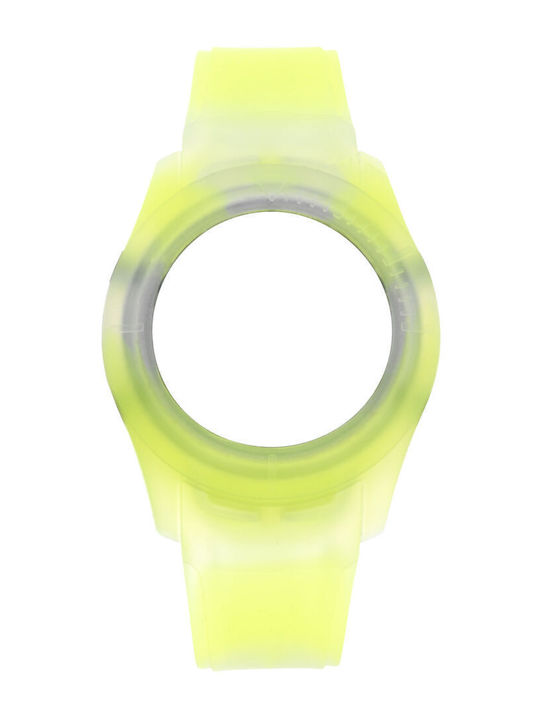 WATX & CO Καουτσούκ Λουράκι Κίτρινο 38mm