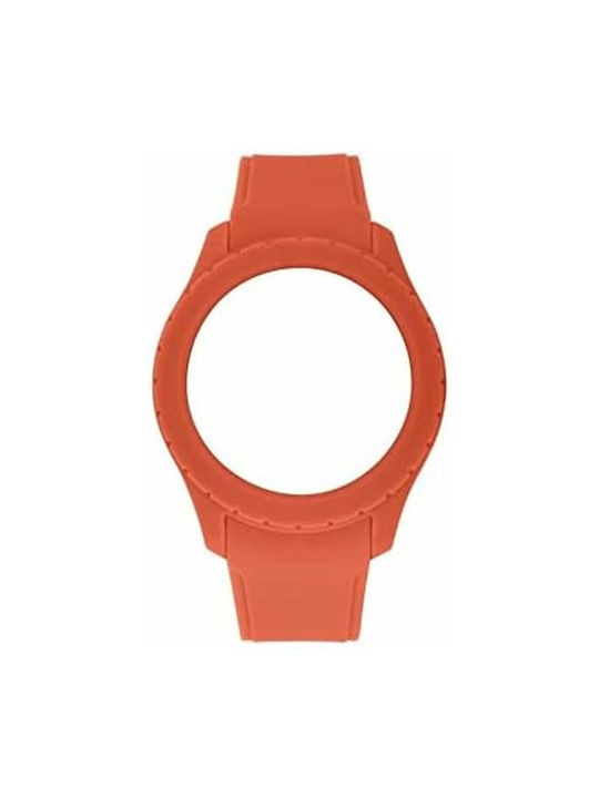 WATX & CO Curea de cauciuc Roșu 49mm