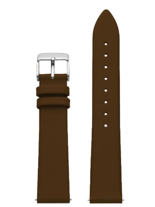 WATX & CO Δερμάτινο Λουράκι Καφέ 38mm