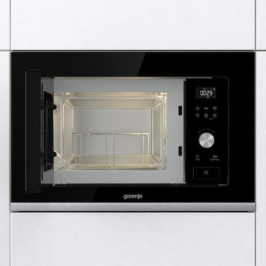 Gorenje BMX201AG1BG Cuptor cu microunde încorporat cu Grill 20lt Negru