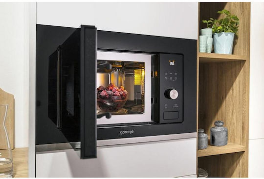 Gorenje BMX201AG1BG Cuptor cu microunde încorporat cu Grill 20lt Negru