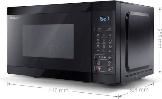 Sharp Εντοιχιζόμενος Φούρνος Μικροκυμάτων 20lt Μαύρος