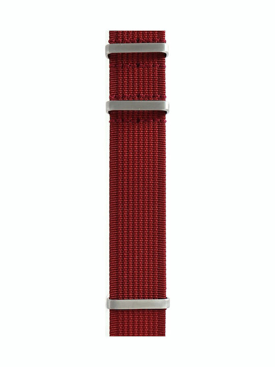 Piero Magli Fabric curea Benzile Nato Roșu 22mm