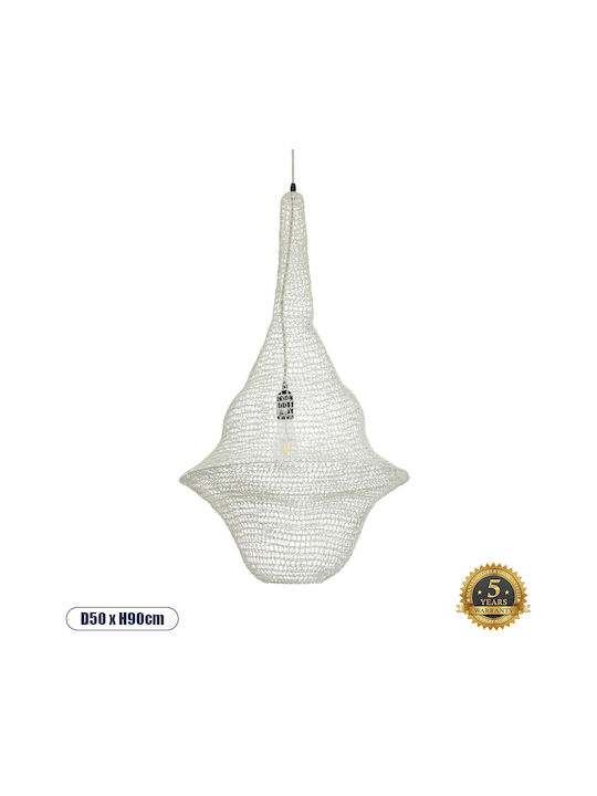 GloboStar Kentucky Pendant Light Suspension Grid for Socket E27 Beige