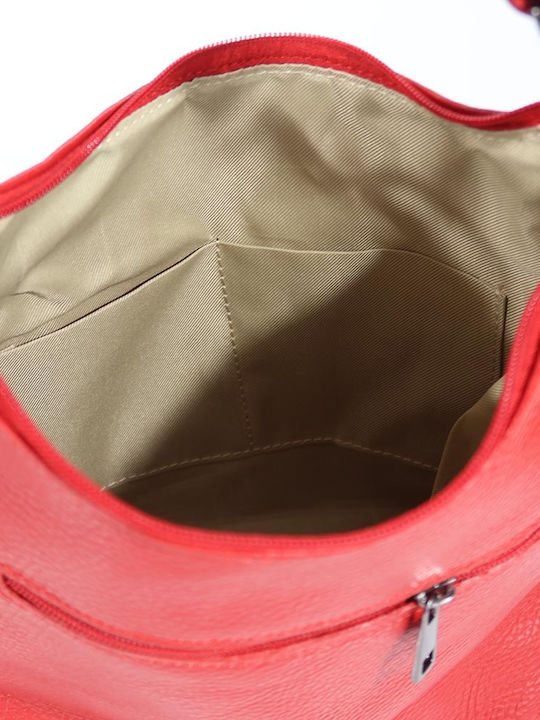 Leather Women's Bag Shoulder Red